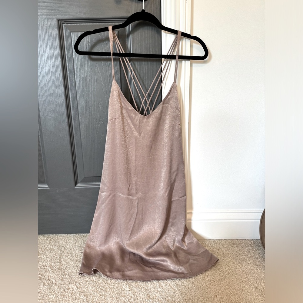 Love Riche Satin Lavendar Mini Dress